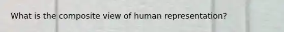 What is the composite view of human representation?