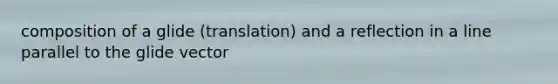 composition of a glide (translation) and a reflection in a line parallel to the glide vector