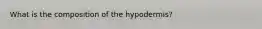 What is the composition of the hypodermis?