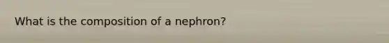 What is the composition of a nephron?