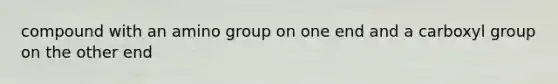 compound with an amino group on one end and a carboxyl group on the other end