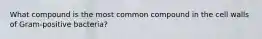 What compound is the most common compound in the cell walls of Gram-positive bacteria?