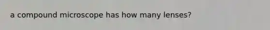 a compound microscope has how many lenses?