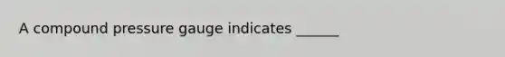 A compound pressure gauge indicates ______