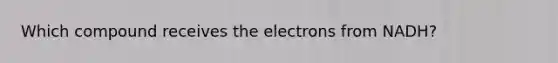 Which compound receives the electrons from NADH?