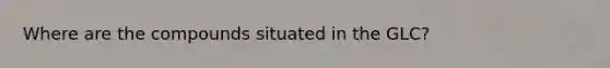 Where are the compounds situated in the GLC?