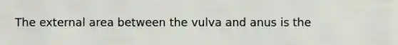 The external area between the vulva and anus is the