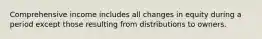 Comprehensive income includes all changes in equity during a period except those resulting from distributions to owners.