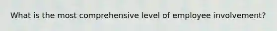 What is the most comprehensive level of employee involvement?