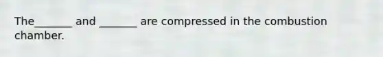 The_______ and _______ are compressed in the combustion chamber.