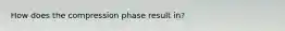 How does the compression phase result in?