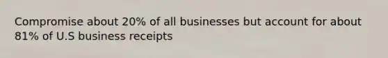 Compromise about 20% of all businesses but account for about 81% of U.S business receipts