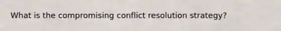 What is the compromising conflict resolution strategy?