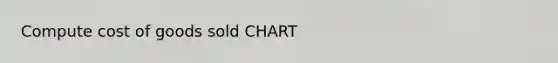 Compute cost of goods sold CHART
