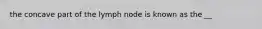 the concave part of the lymph node is known as the __