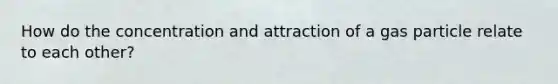 How do the concentration and attraction of a gas particle relate to each other?