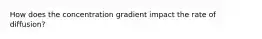 How does the concentration gradient impact the rate of diffusion?