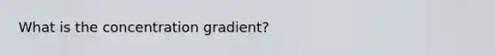 What is the concentration gradient?