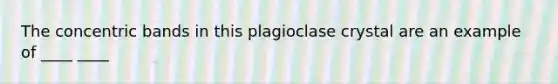 The concentric bands in this plagioclase crystal are an example of ____ ____