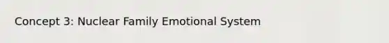 Concept 3: Nuclear Family Emotional System