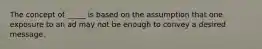 The concept of _____ is based on the assumption that one exposure to an ad may not be enough to convey a desired message.
