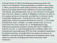 Concept Check 8.2 Mark the following statements about the causes and treatment of eating disorders as either true or false. 1. Many young women with eating disorders have a diminished sense of personal control and confidence in their own abilities and talents, are perfectionists, and /or are intensely preoccupied with how they appear to others 2. Biological limitation, as well as the societal pressure to use diet and exercise to achieve nearly impossible weight goals, contribute to the high numbers of people with anorexia nervosa and bulimia nervosa. 3. One study showed that males consider a smaller female body size to be more attractive than women do. 4. Antidepressants help individuals overcome anorexia nervosa but have no effect on bulimia nervosa. 5. Cognitive-behavioral treatment (CBT) and interpersonal psychotherapy (IPT) are both successful treatments for bulimia nervosa, although CBT is the preferred method. 6. Attention must be focused on dysfunctional attitudes about body shape in anorexia, or relapse will most likely occur after treatment.