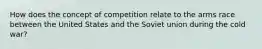 How does the concept of competition relate to the arms race between the United States and the Soviet union during the cold war?