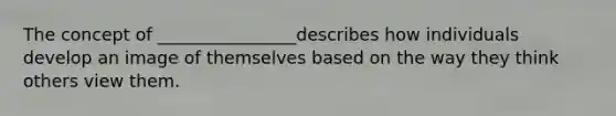 The concept of ________________describes how individuals develop an image of themselves based on the way they think others view them.