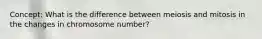 Concept: What is the difference between meiosis and mitosis in the changes in chromosome number?