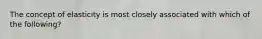 The concept of elasticity is most closely associated with which of the following?
