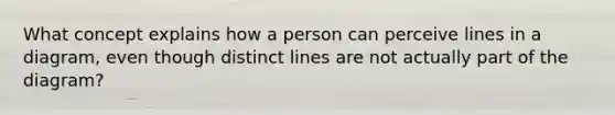 What concept explains how a person can perceive lines in a diagram, even though distinct lines are not actually part of the diagram?