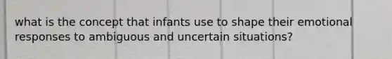 what is the concept that infants use to shape their emotional responses to ambiguous and uncertain situations?