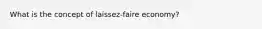 What is the concept of laissez-faire economy?