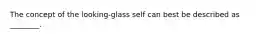 The concept of the looking-glass self can best be described as ________.