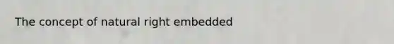 The concept of natural right embedded