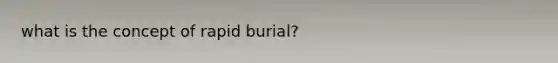 what is the concept of rapid burial?