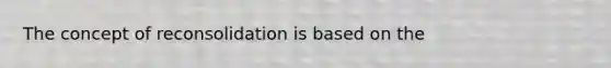 The concept of reconsolidation is based on the