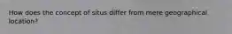 How does the concept of situs differ from mere geographical location?