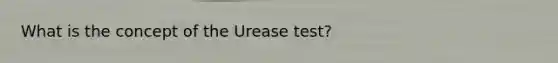 What is the concept of the Urease test?