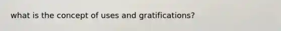 what is the concept of uses and gratifications?