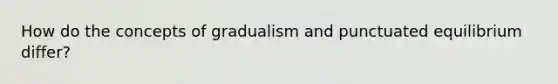 How do the concepts of gradualism and punctuated equilibrium differ?