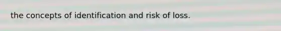 the concepts of identification and risk of loss.