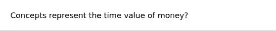 Concepts represent the time value of​ money?