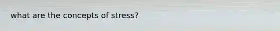 what are the concepts of stress?