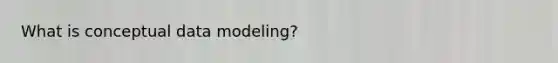 What is conceptual data modeling?
