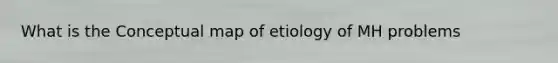 What is the Conceptual map of etiology of MH problems