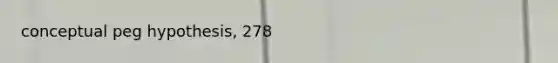 conceptual peg hypothesis, 278