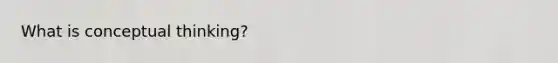 What is conceptual thinking?