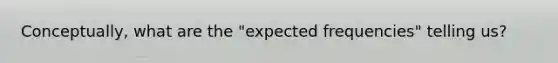 Conceptually, what are the "expected frequencies" telling us?