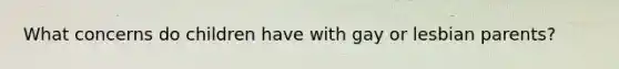 What concerns do children have with gay or lesbian parents?